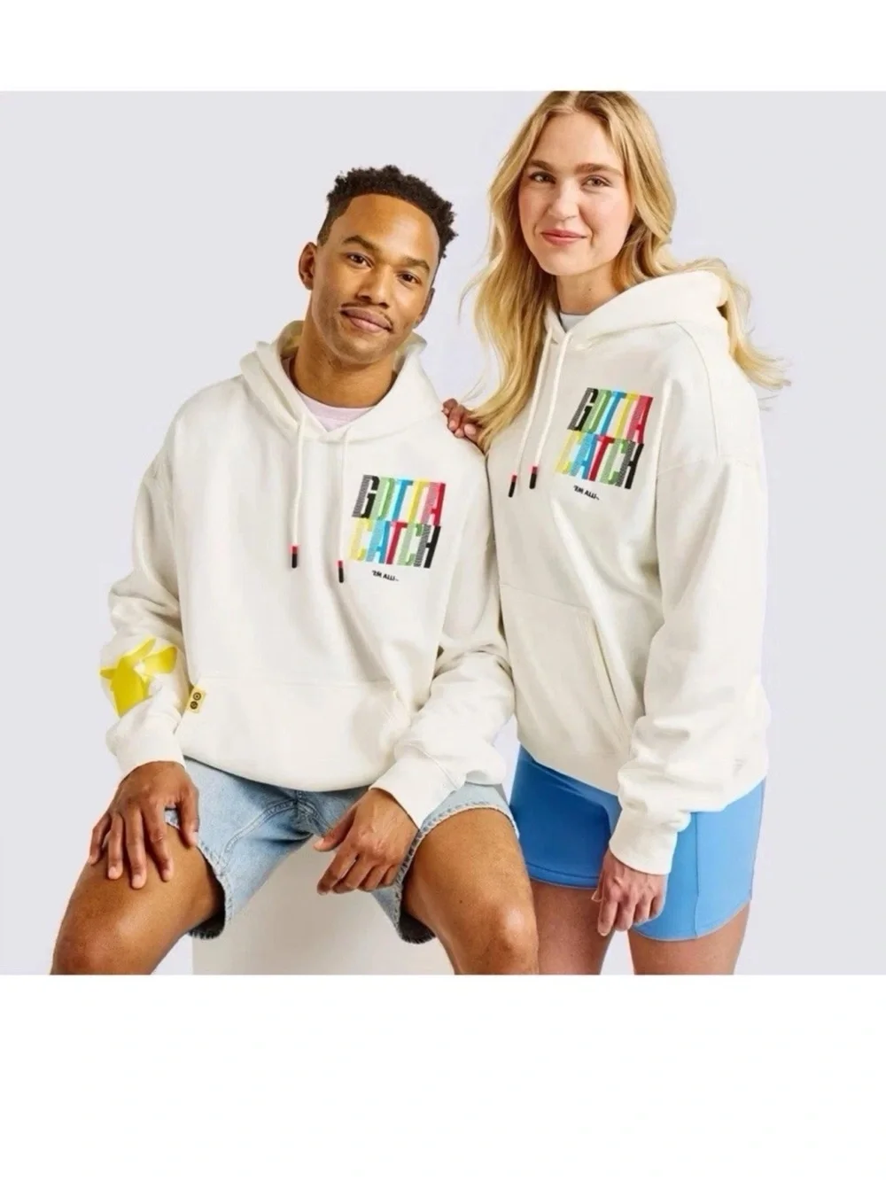 Pokémon x Target Exclusive Adult Trainer Hoodie Sweatshirt Cream SZ XL New